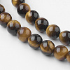 Natural Yellow Tiger Eye Bead Strands G-G735-71-6mm-A-3