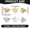 48Pcs 2 Colors Rack Plating Eco-friendly Alloy Crystal Rhinestone Butterfly Charms FIND-HY0003-77-2