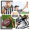 4Pcs 2 Styles Polyester Football Referee Chain Clips Cord Bracelets Set BJEW-BC0001-30-6