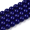Opaque Solid Color Glass Beads Strands GLAA-T032-P8mm-03-1