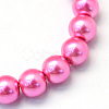 Baking Paint Pearlized Glass Pearl Round Bead Strands X-HY-Q330-8mm-54-2