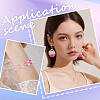 8 Strands Transparent Gradient Color Glass Bead Strands GLAA-SC0002-02C-5
