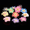 Handmade Polymer Clay 3D Flower Plumeria Beads X-CLAY-Q192-15mm-M-1