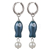 Handmade Porcelain Hoop Earrings EJEW-JE06953-4