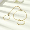 Brass Micro Pave Cubic Zirconia Mittens Bracelets BJEW-C156-01G-03-1