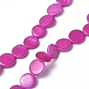 Spray Painted Natural Freshwater Shell Beads Strands SHEL-C003-05E-1