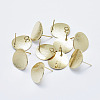 Electroplated Brass Stud Earring Findings KK-G331-21G-NF-1