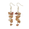 8 Pair 8 Style Natural & Synthetic Mixed Gemstone Chips Dangle Earrings Set EJEW-JE05266-3