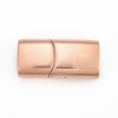 304 Stainless Steel Magnetic Clasps with Glue-in Ends STAS-F130-39R-1