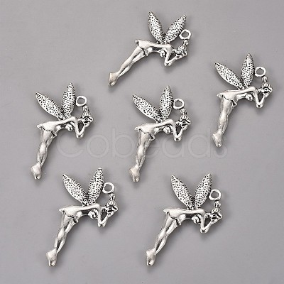Zinc Alloy Fairy Sprite Charms PALLOY-QA1977-AS-FF-1