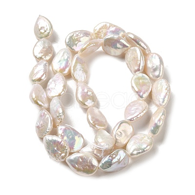 Natural Baroque Pearl Keshi Pearl Beads Strands PEAR-E016-017-1