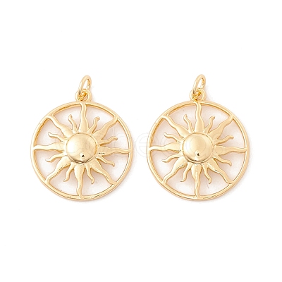 10Pcs Rack Plating Brass Pendants ZIRC-SZ0004-18-1