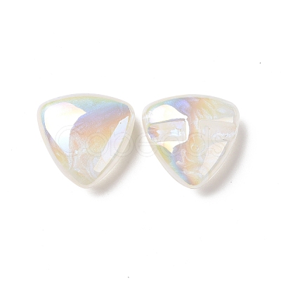 Rainbow Iridescent Plating Acrylic Beads OACR-A010-11E-1