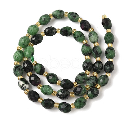 Natural Ruby in Zoisite Beads Strands G-F809-A49-01-1