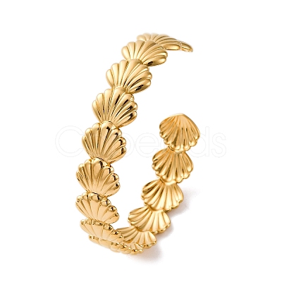 304 Stainless Steel Cuff Bangles for Women LS-BJEW-F491-01G-04-1
