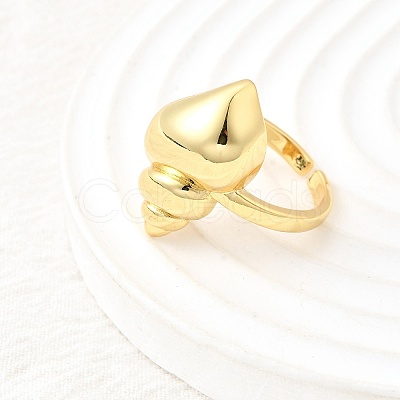 Brass Cuff Rings for Women RJEW-F184-08D-G-1