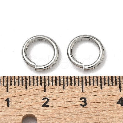 Tarnish Resistant 304 Stainless Steel Open Jump Rings X-STAS-R065-43-1