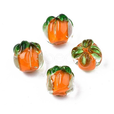 20Pcs Autumn Theme Handmade Lampwork Beads LAMP-FP0001-09-1