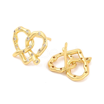 Brass Stud Earrings for Women EJEW-U015-22G-01-1