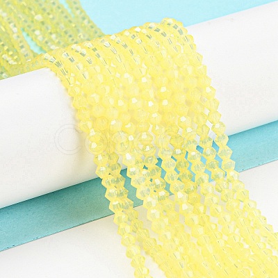 Baking Paint Transparent Glass Beads Strands DGLA-F029-J2mm-06-1