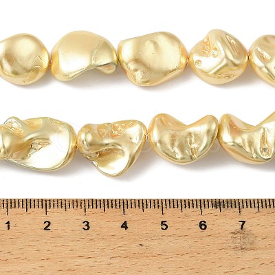 Electroplated Shell Pearl Beads Strands BSHE-A001-01B-1