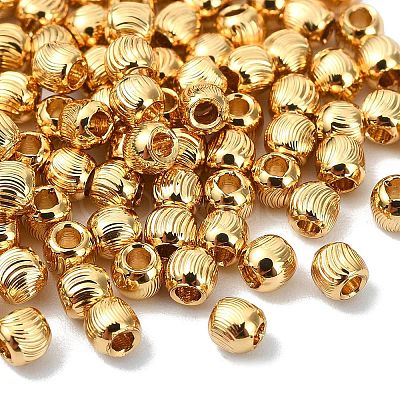 SHEGRACE Brass Textured Round Beads XGRPCU075-296G-1