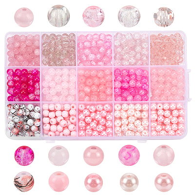675Pcs 15 Styles Electroplate Glass Bead Strands EGLA-PH0001-67-1