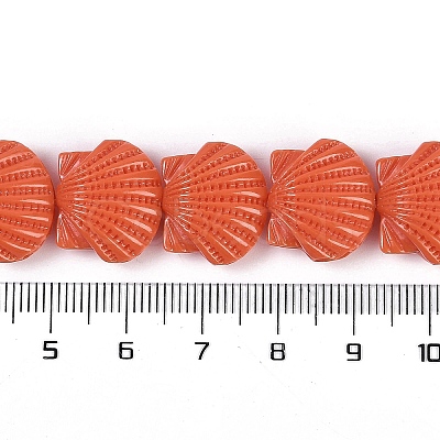 Synthetic Coral Dyed Carved Beads Strands CORA-K009-05B-02-1