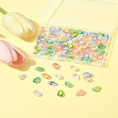 100Pcs Transparent Glass Charms GLAA-FS0002-18-1