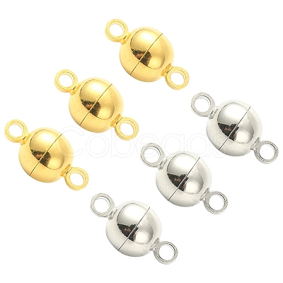 20 Sets 2 Colors Brass Magnetic Clasps KK-CJ0001-84-1