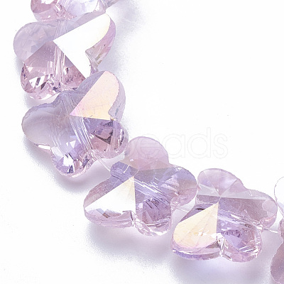 Electroplate Glass Beads EGLA-Q091-14mm-B17-1