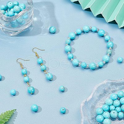 Nbeads 2 Strands 2 Style Natural Howlite Beads Strands G-NB0003-16-1