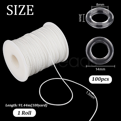 PandaHall Elite 1 Roll Nylon Thread NWIR-PH0002-25-1