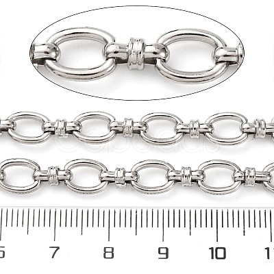 304 Stainless Steel Oval Link Chains CHS-S012-08P-1