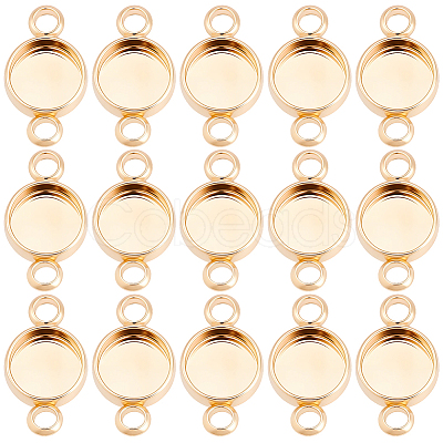 30Pcs Brass Cabochon Connector Settings KK-BBC0025-25-1