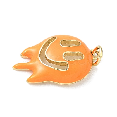 Halloween Theme Brass Enamel Pendants KK-L248-01G-03-1