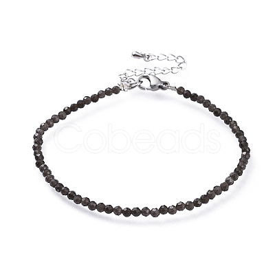Natural Obsidian Bead Bracelets X-BJEW-JB04555-07-1