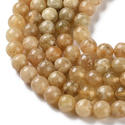 Natural Yellow Garnet Beads Strands G-Z129-C01-8mm-01-1
