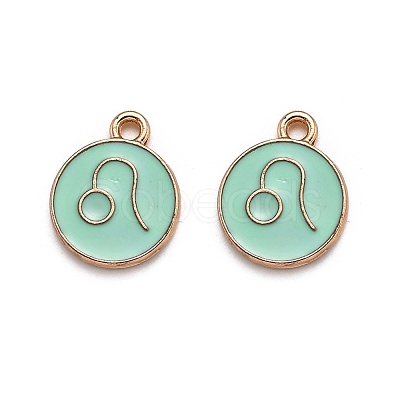 Alloy Enamel Pendants ENAM-S124-01A-15G-1