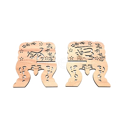 Wooden Lesser Bairam Book Stand Holder for Koran ODIS-WH0025-41B-1