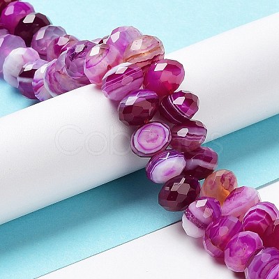 Natural Banded Agate/Striped Agate Beads Strands G-E605-A02-03A-1