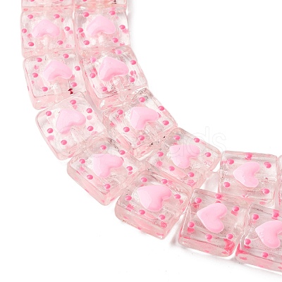 Valentine's Day Handmade Lampwork Enamel Beads Strands LAMP-A001-D04-1-1