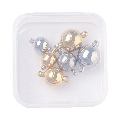 304 Stainless Steel Magnetic Clasps with Loops STAS-JP0004-06-1