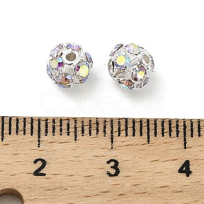 6mm Brass Rhinestone Beads X1-KK-S519-01A-01S-1