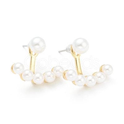 Brass Stud Earring Findings EJEW-O106-11G-1