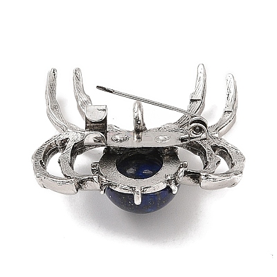 Natural Lapis Lazuli Brooches G-A224-01AS-09-1