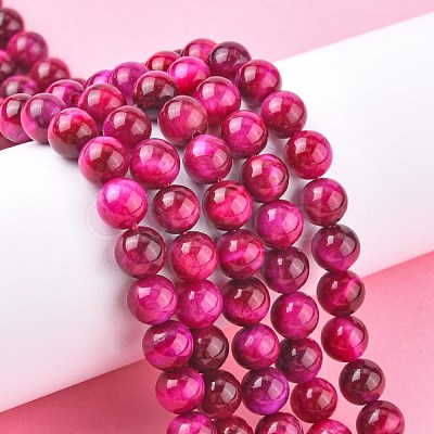 Natural Rose Tiger Eye Beads Strands X-G-G099-8mm-3-1