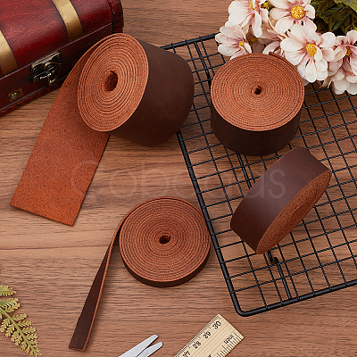 2M Flat AB Grade Cowhide Leather Cord AJEW-WH0479-73G-02-1