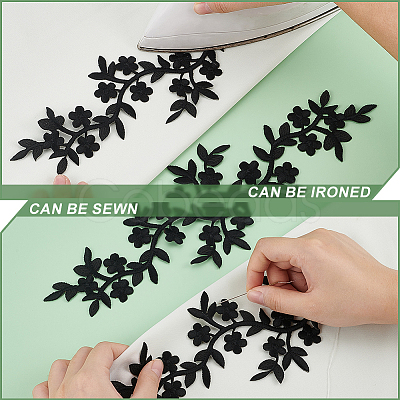 Plum Blosssom Cloth Computerized Embroidery Sew on Patches PATC-WH0021-004A-1