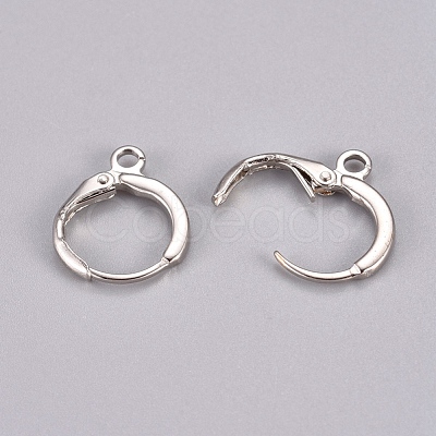 Brass Huggie Hoop Earring Findings KK-E138-N-NF-1
